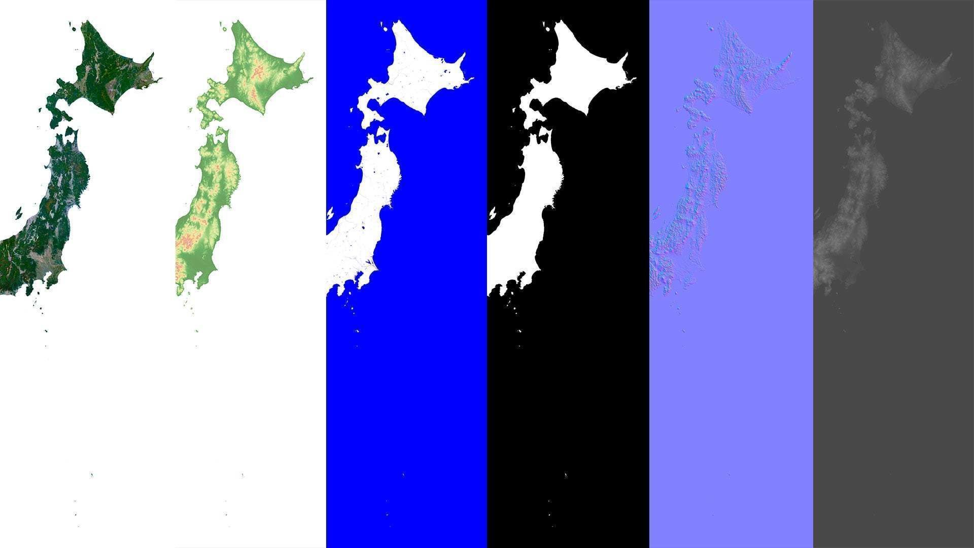 Japan Terrain 3D Map 3D model_13