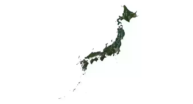 Japan Terrain 3D Map