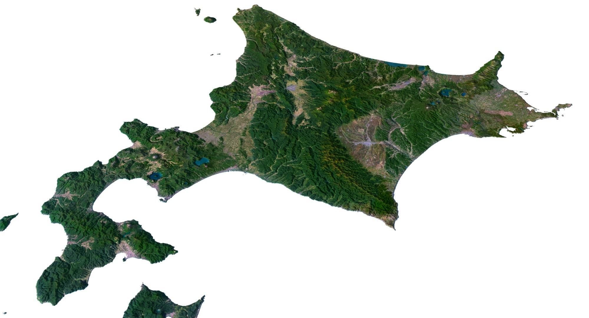 Japan Terrain 3D Map 3D model_8