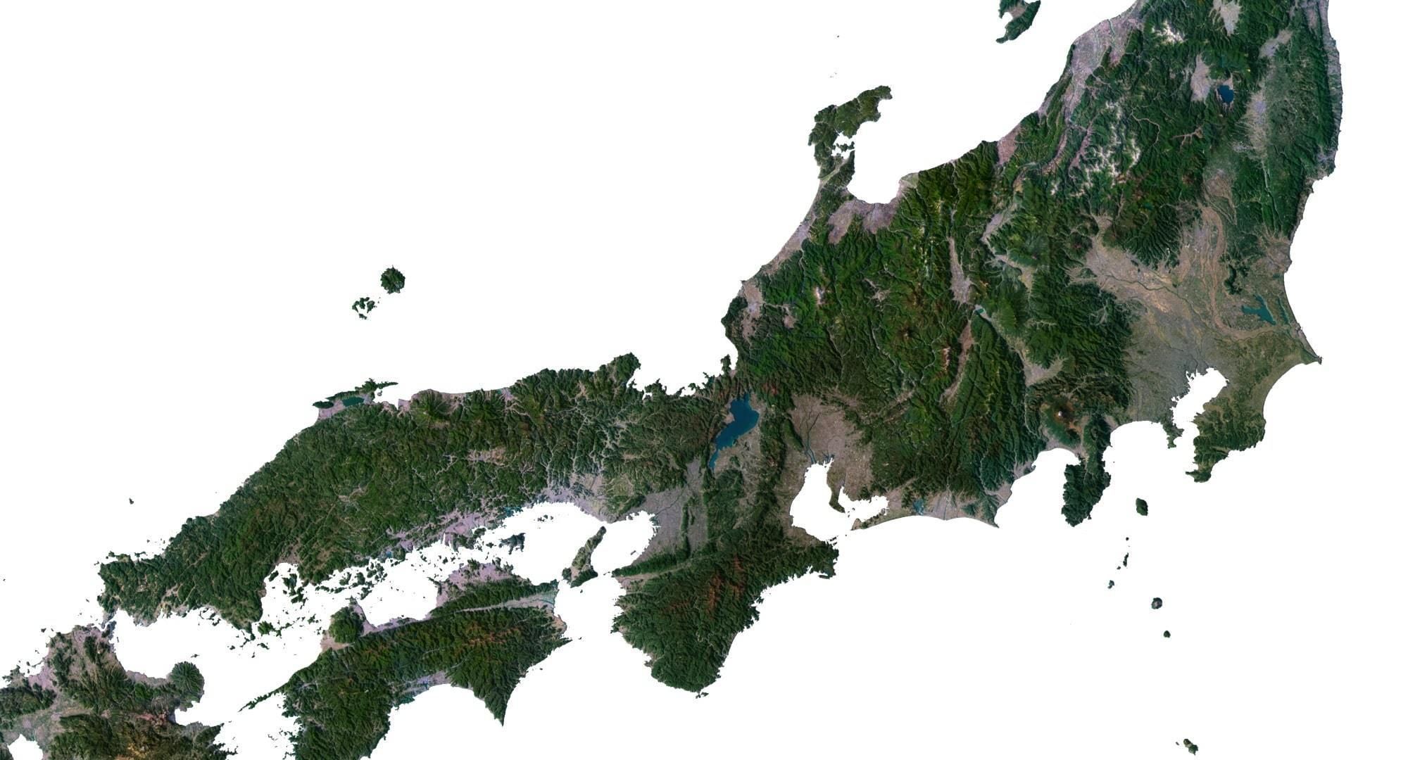Japan Terrain 3D Map 3D model_3