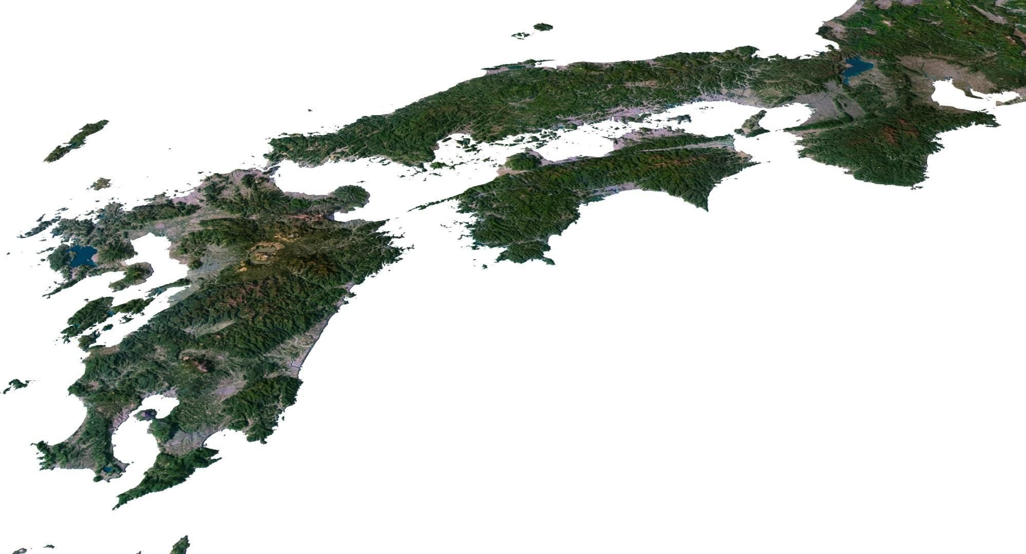 Japan Terrain 3D Map 3D model_9