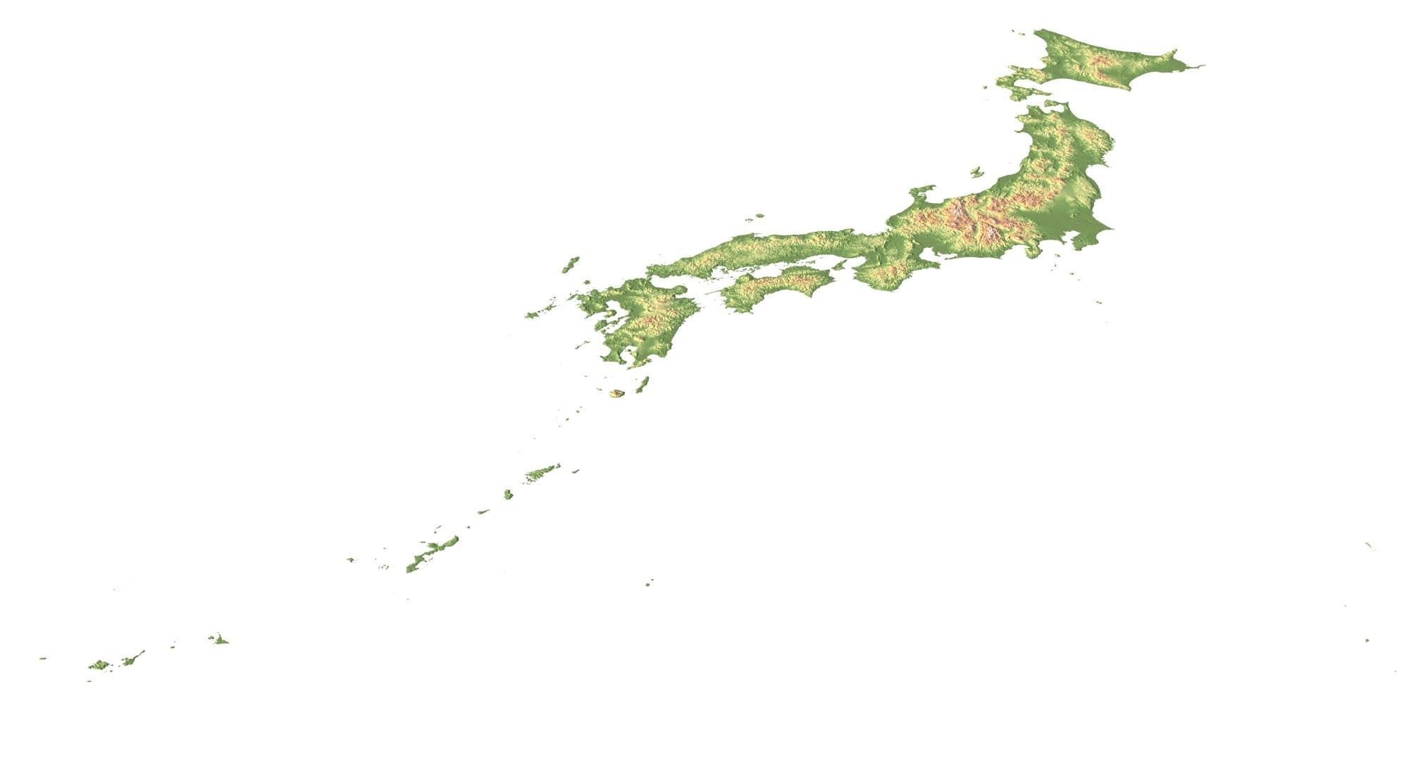 Japan Terrain 3D Map 3D model_6