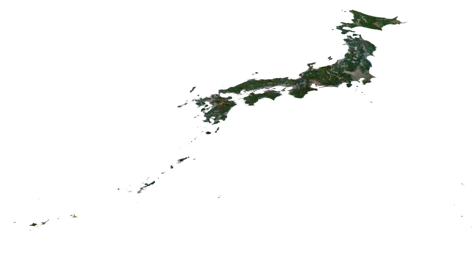 Japan Terrain 3D Map 3D model_5