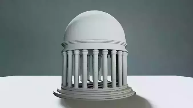 simple temple greek style 3D print model simple temple greek style 3D print model