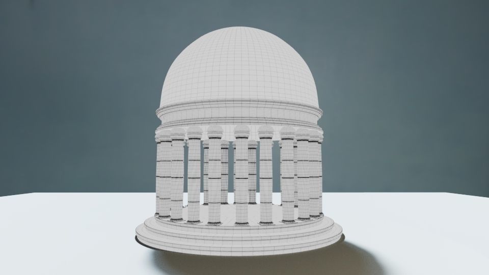 simple temple greek style 3D print model_1