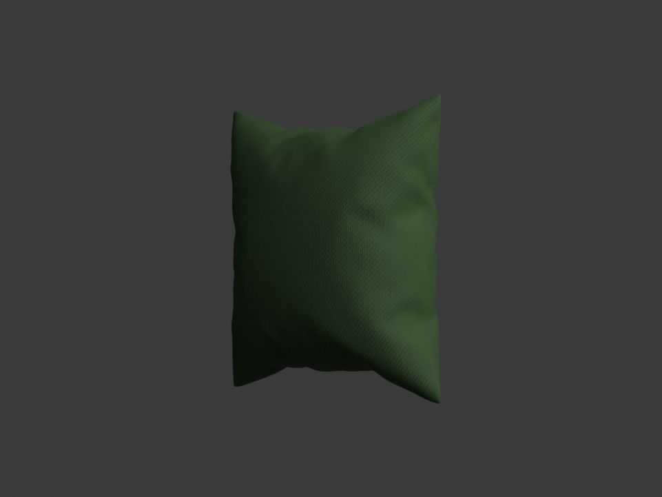Simple Cushion Free low-poly 3D model_2