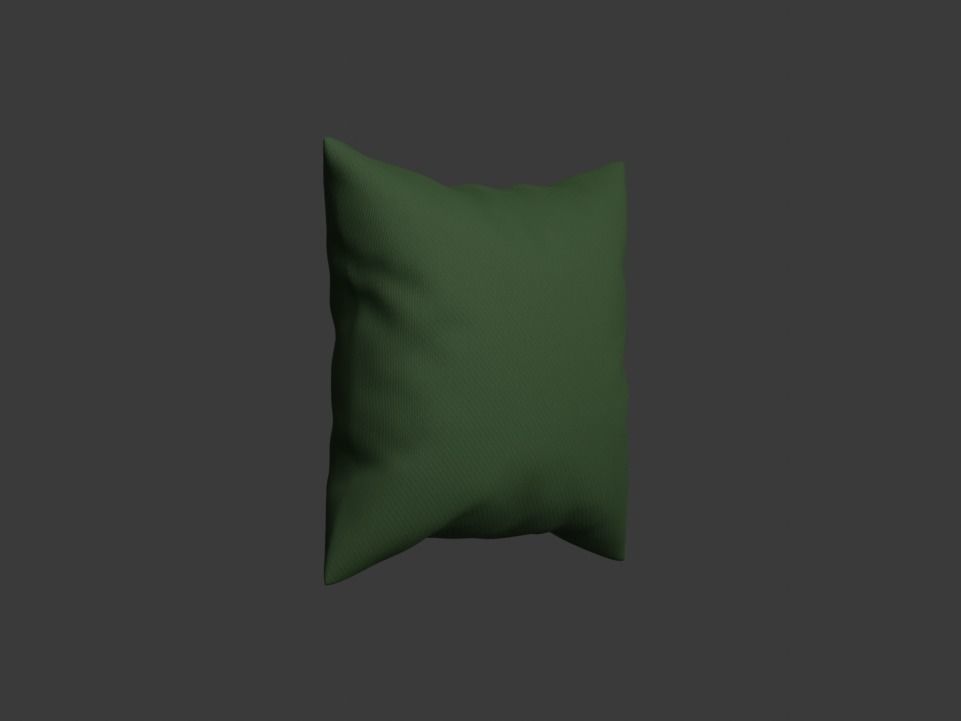 Simple Cushion Free low-poly 3D model_4