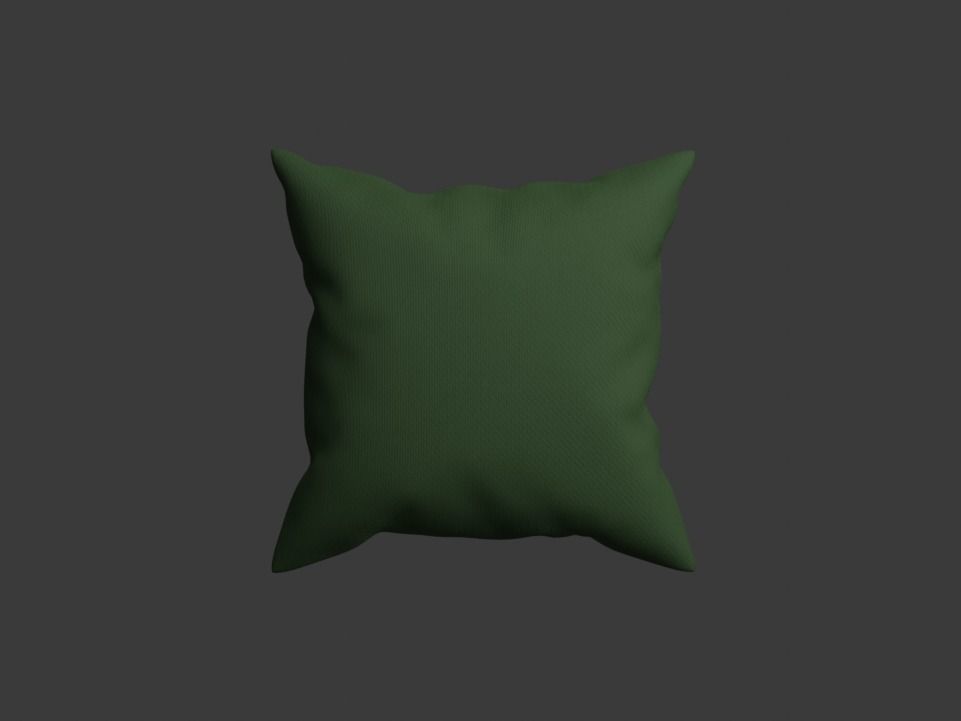 Simple Cushion Free low-poly 3D model_5