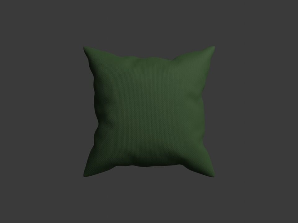 Simple Cushion Free low-poly 3D model_1