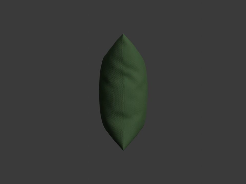Simple Cushion Free low-poly 3D model_3