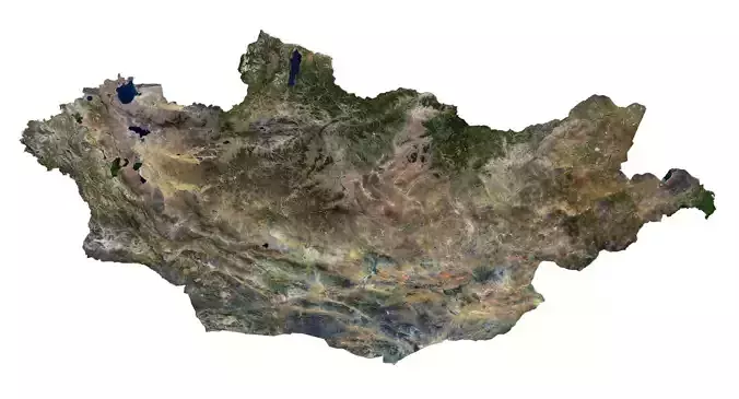 Mongolia Terrain 3D Map