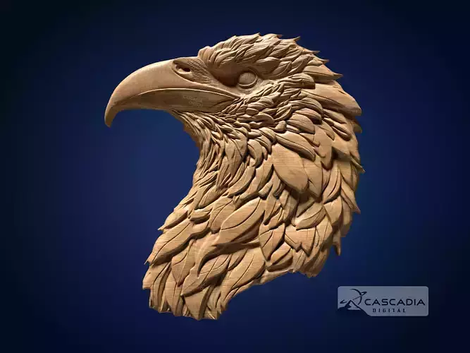 Raven Head - CNC Router Carving Casting animal bird