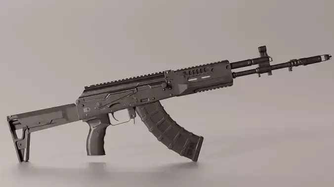 AK-15 Game ready Low-poly 3D model
