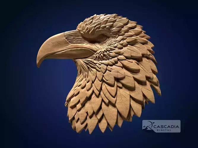 Raven Head - CNC Router Carving Casting animal bird