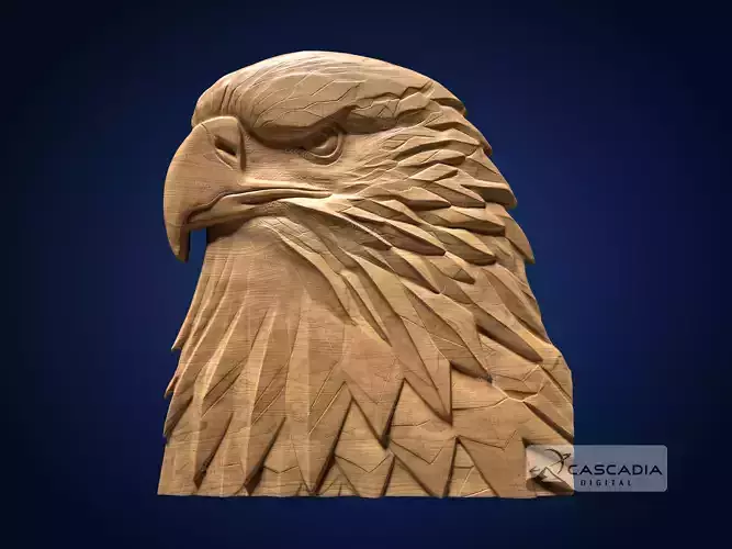 Bald Eagle Head - CNC Router Carving Casting bird