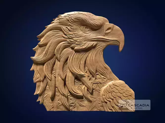 Bald Eagle Head - CNC Router Carving Casting bird