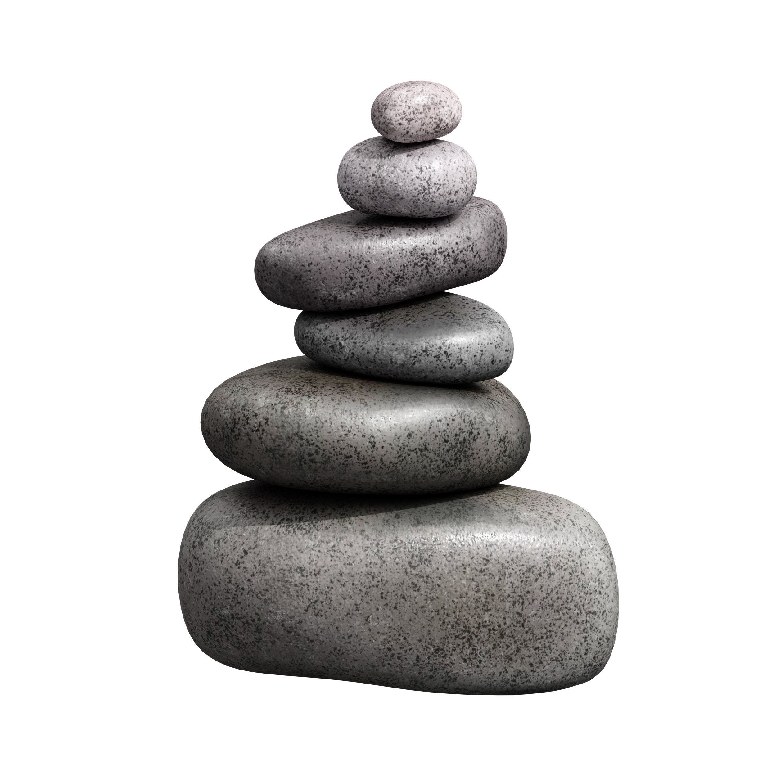 Stack of stones Zen stones Low-poly 3D model_7