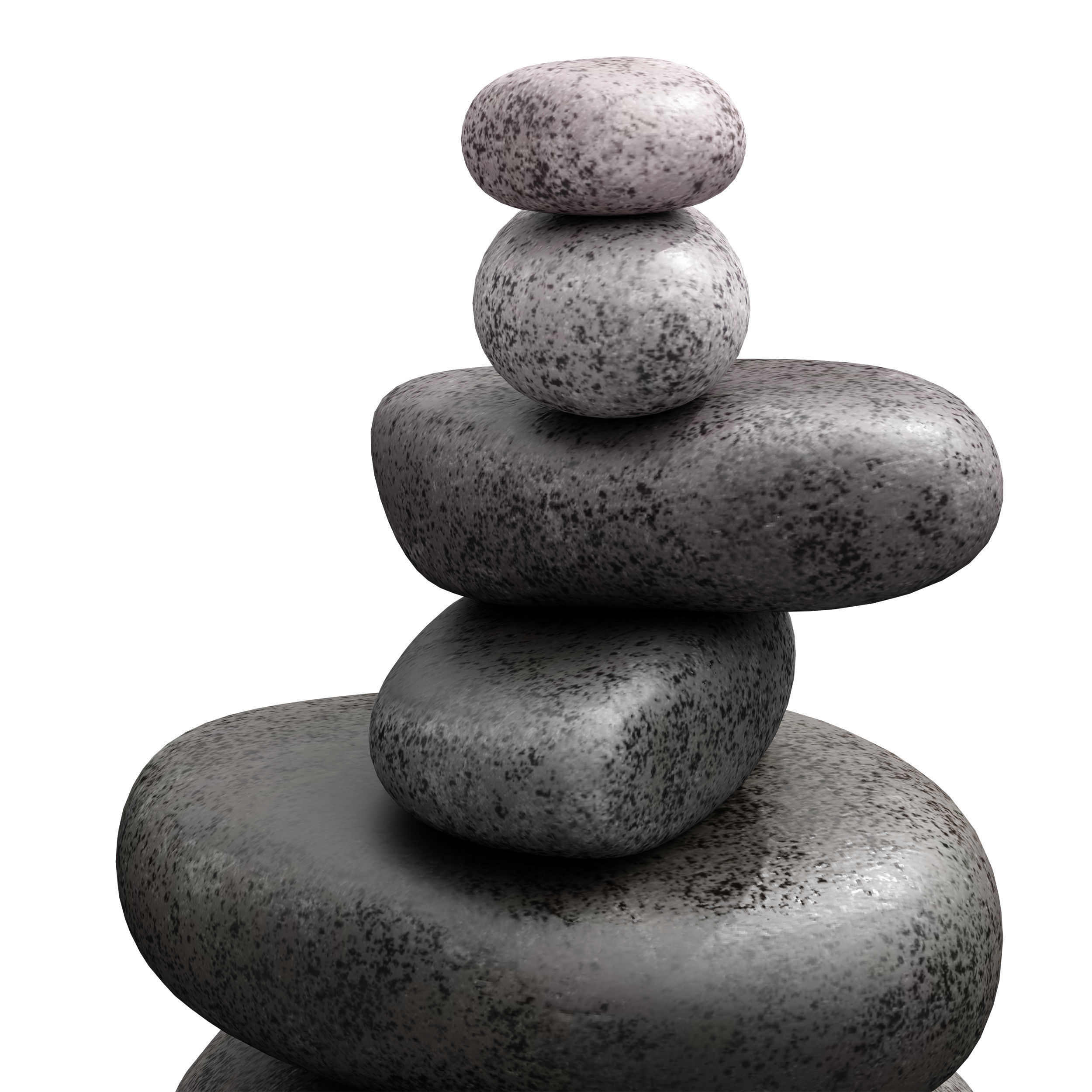 Stack of stones Zen stones Low-poly 3D model_14