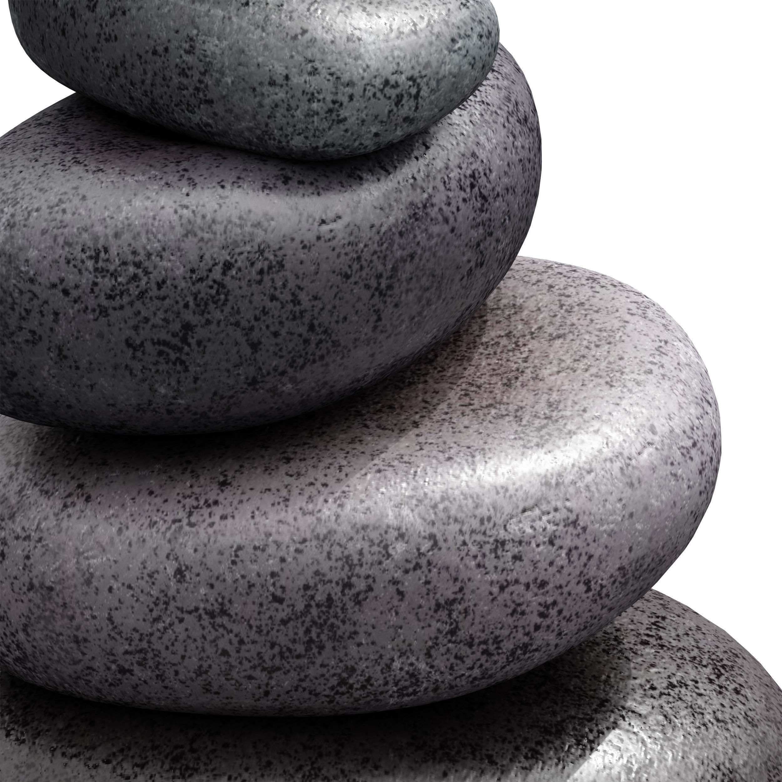 Stack of stones Zen stones Low-poly 3D model_11