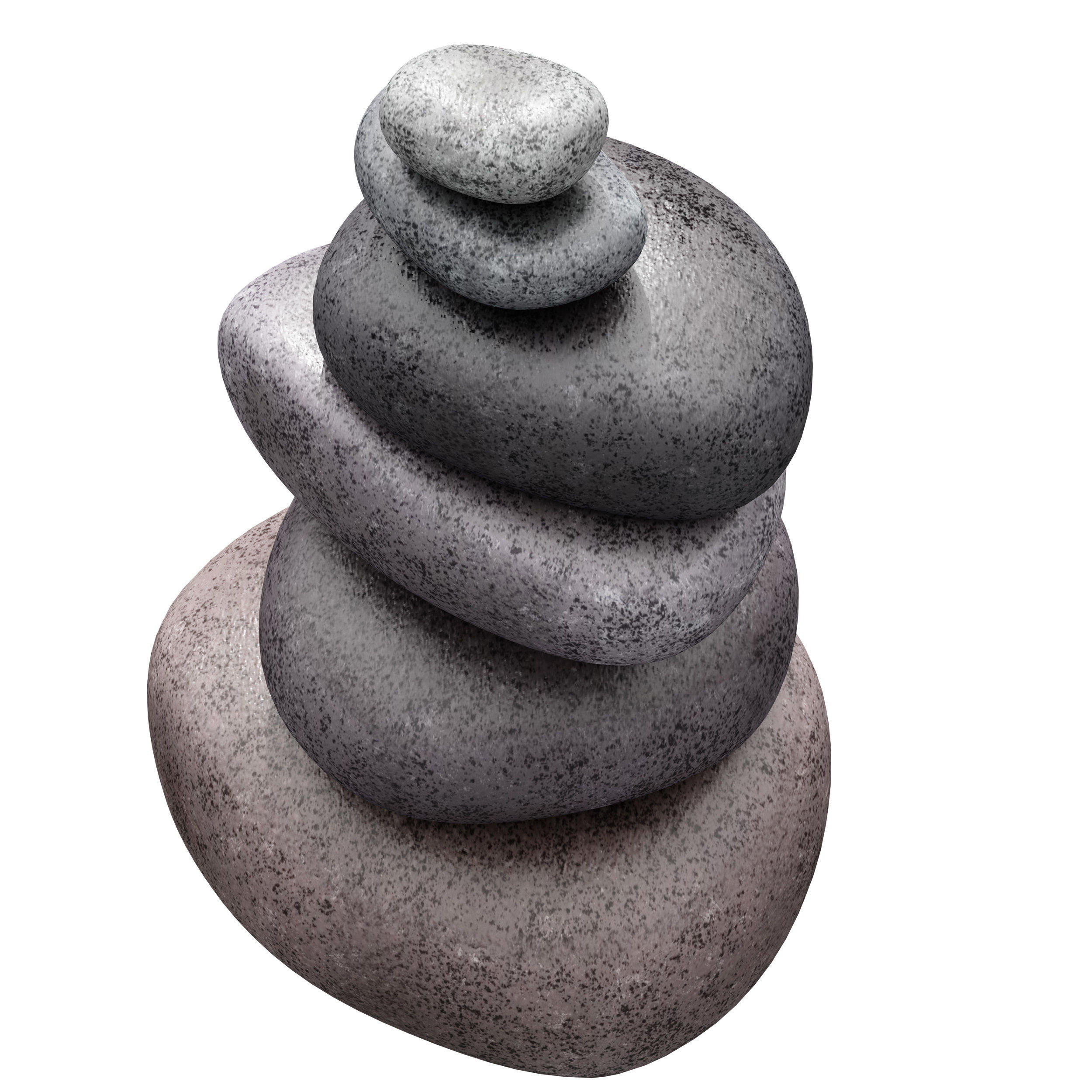 Stack of stones Zen stones Low-poly 3D model_16