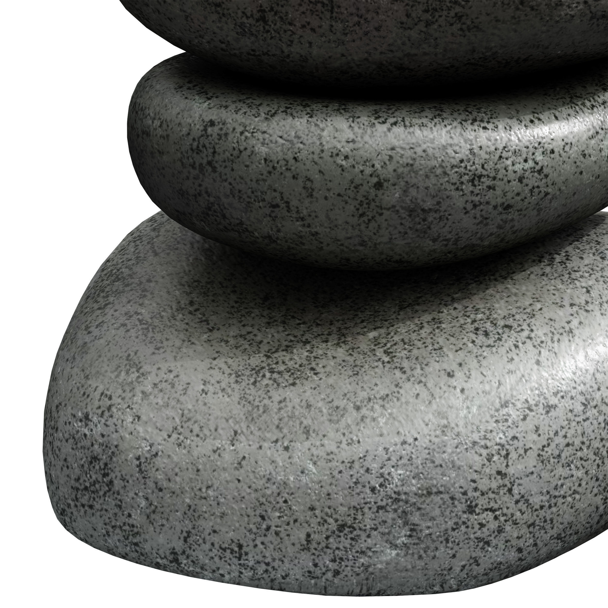 Stack of stones Zen stones Low-poly 3D model_13