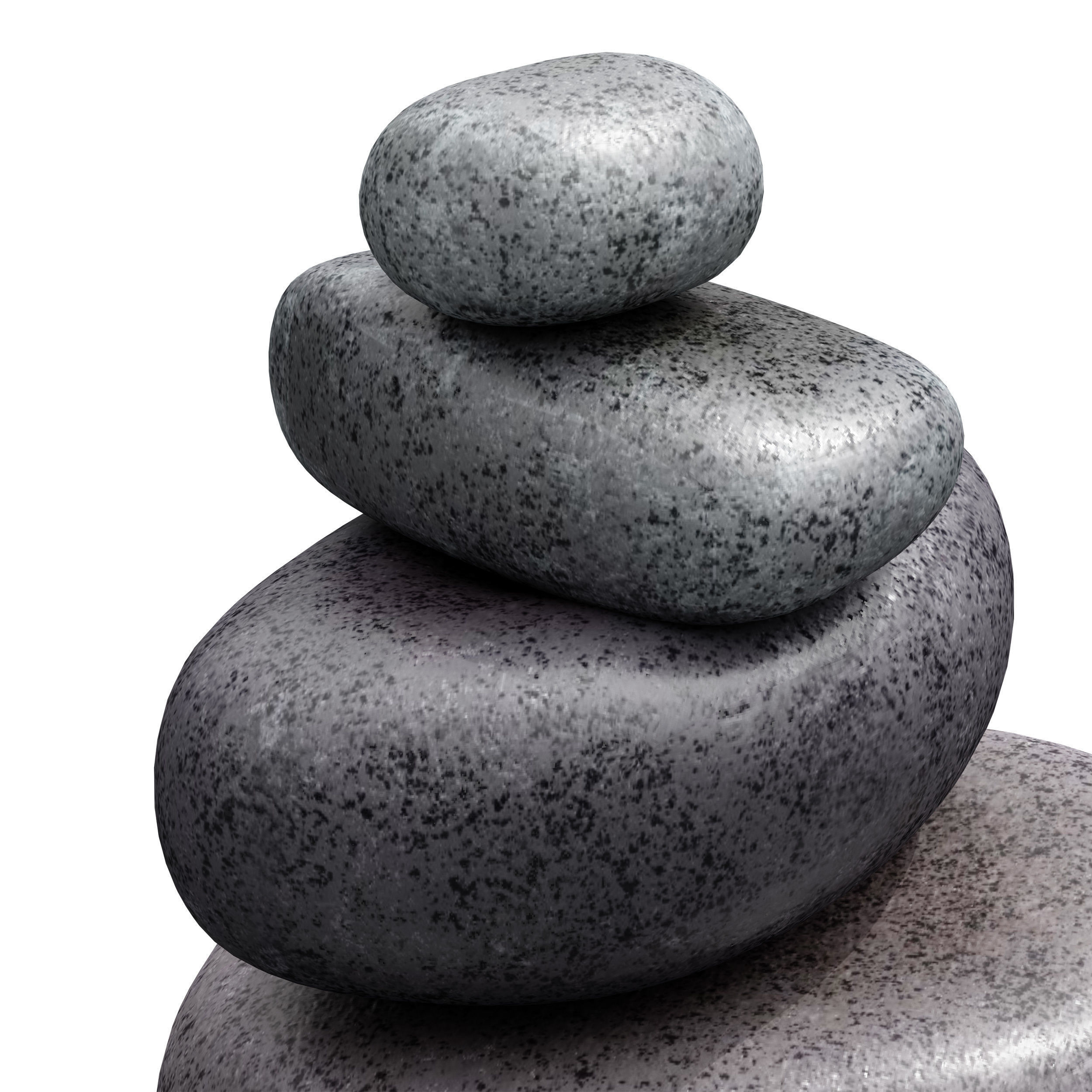 Stack of stones Zen stones Low-poly 3D model_10