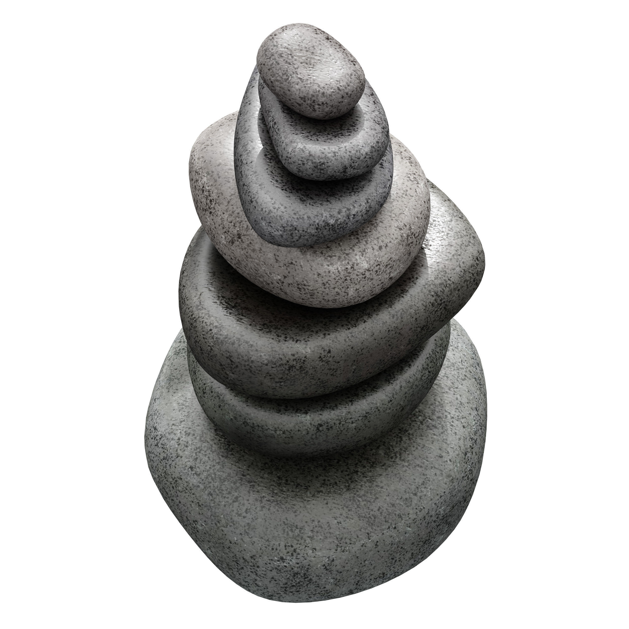 Stack of stones Zen stones Low-poly 3D model_17