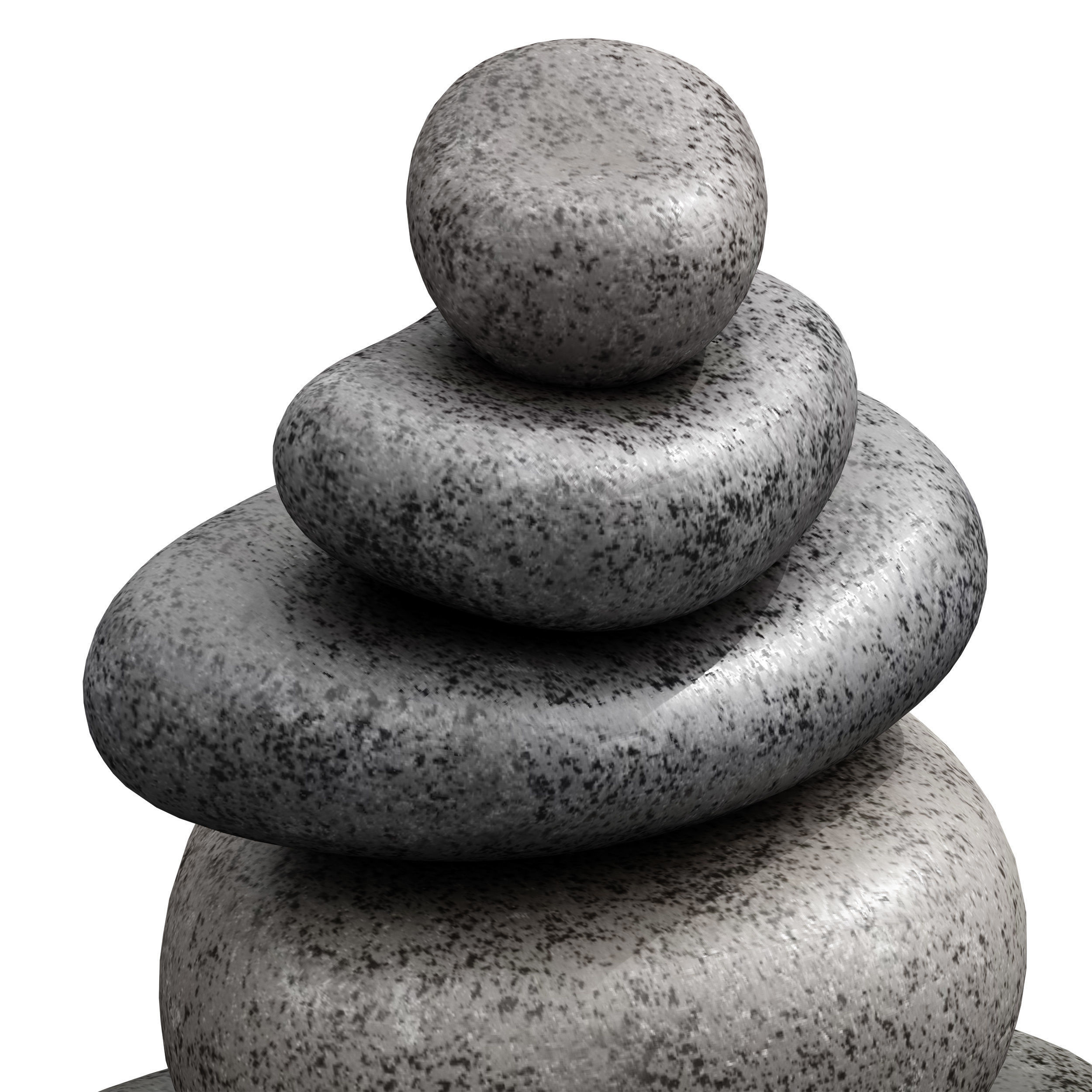Stack of stones Zen stones Low-poly 3D model_12