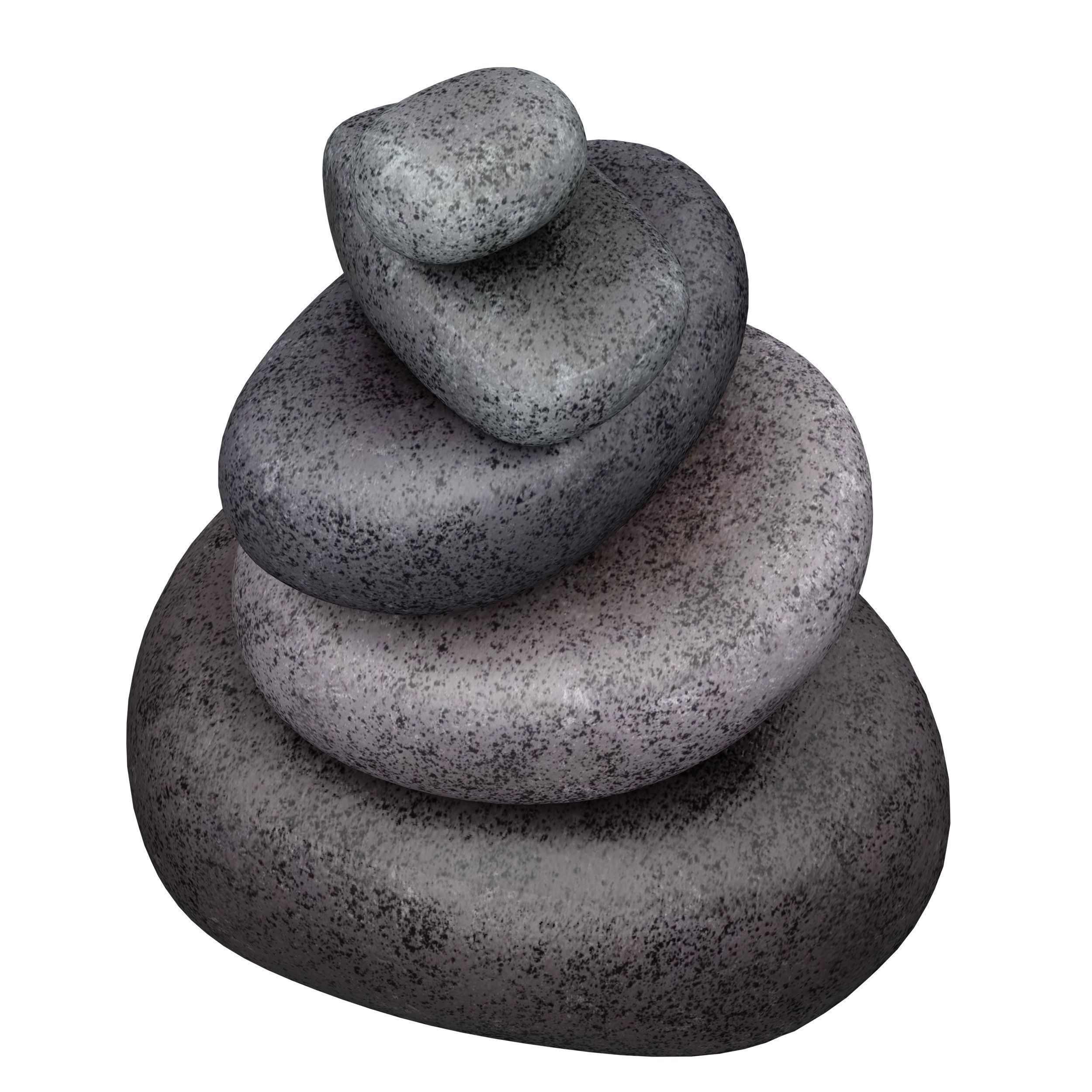Stack of stones Zen stones Low-poly 3D model_18