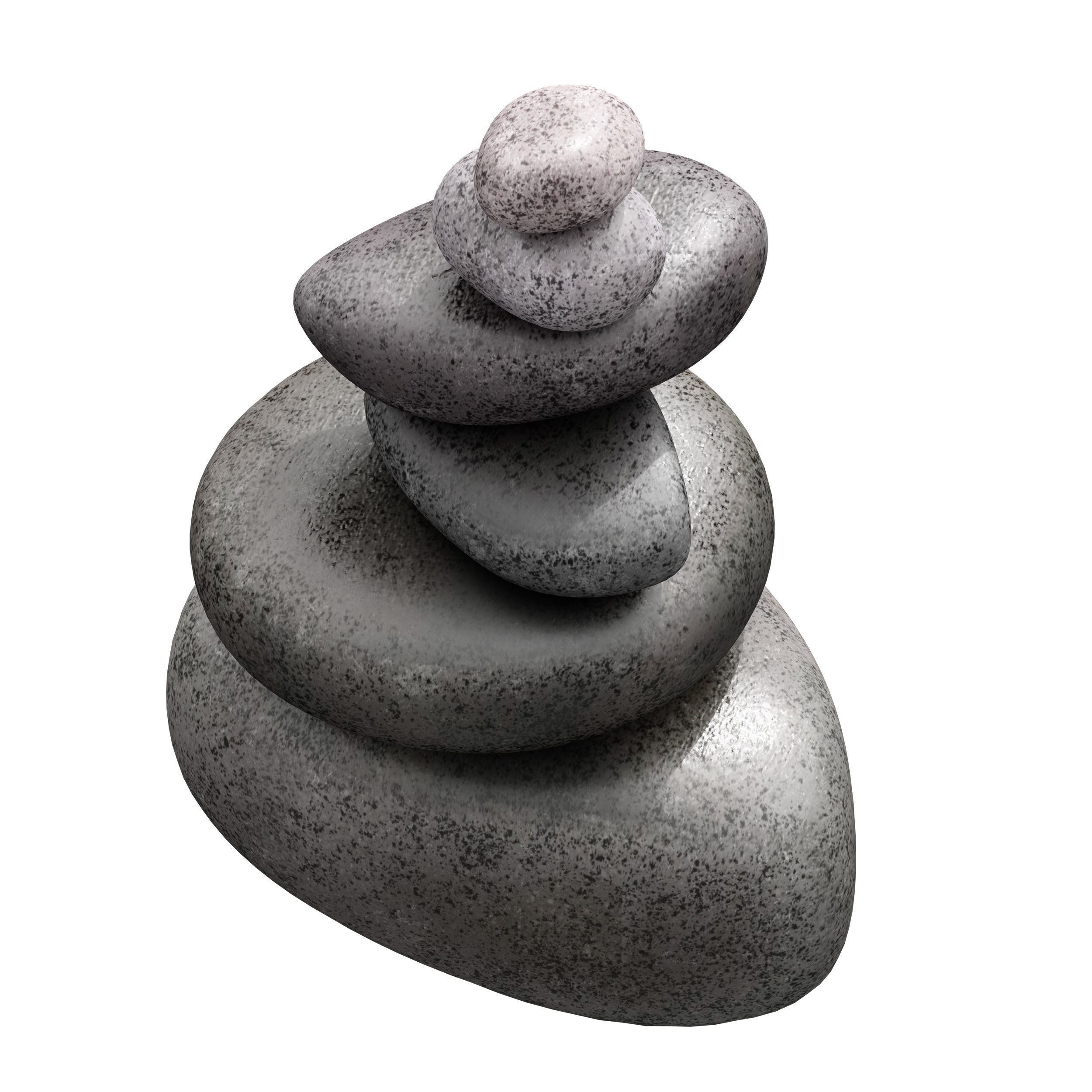 Stack of stones Zen stones Low-poly 3D model_15