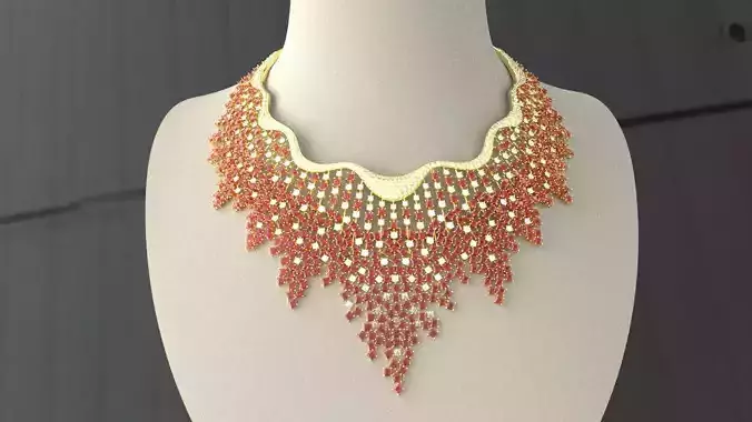 Necklace Diamond Round Gem Princess 77