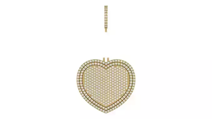 hiphop heart pendant