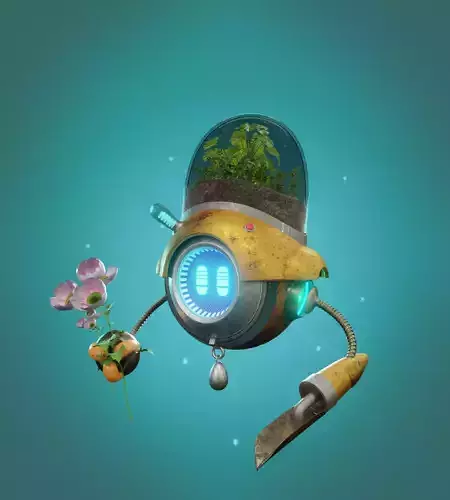 Robot Low-poly 3D model