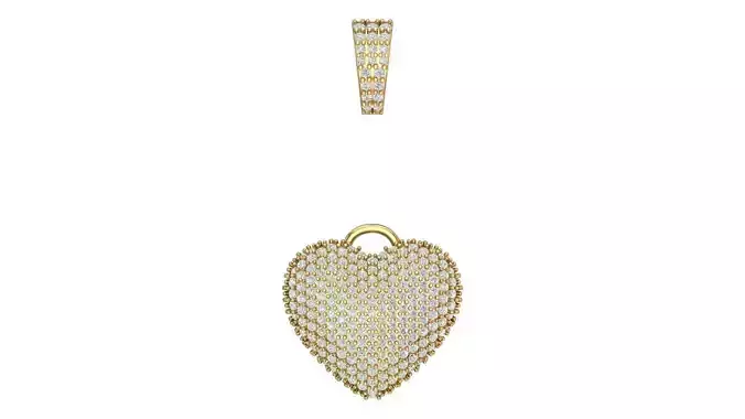 hiphop heart pendant