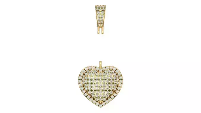 hiphop heart pendant