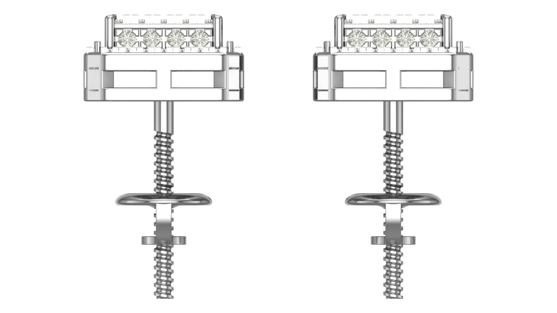 Earring 3D print model_10
