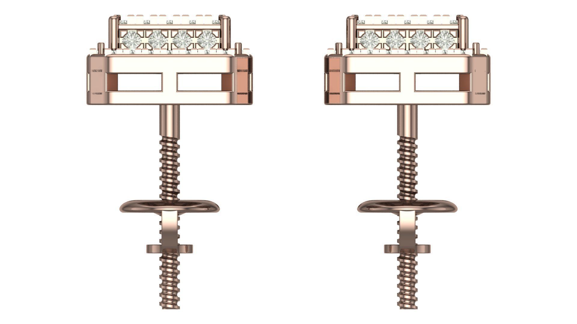 Earring 3D print model_11