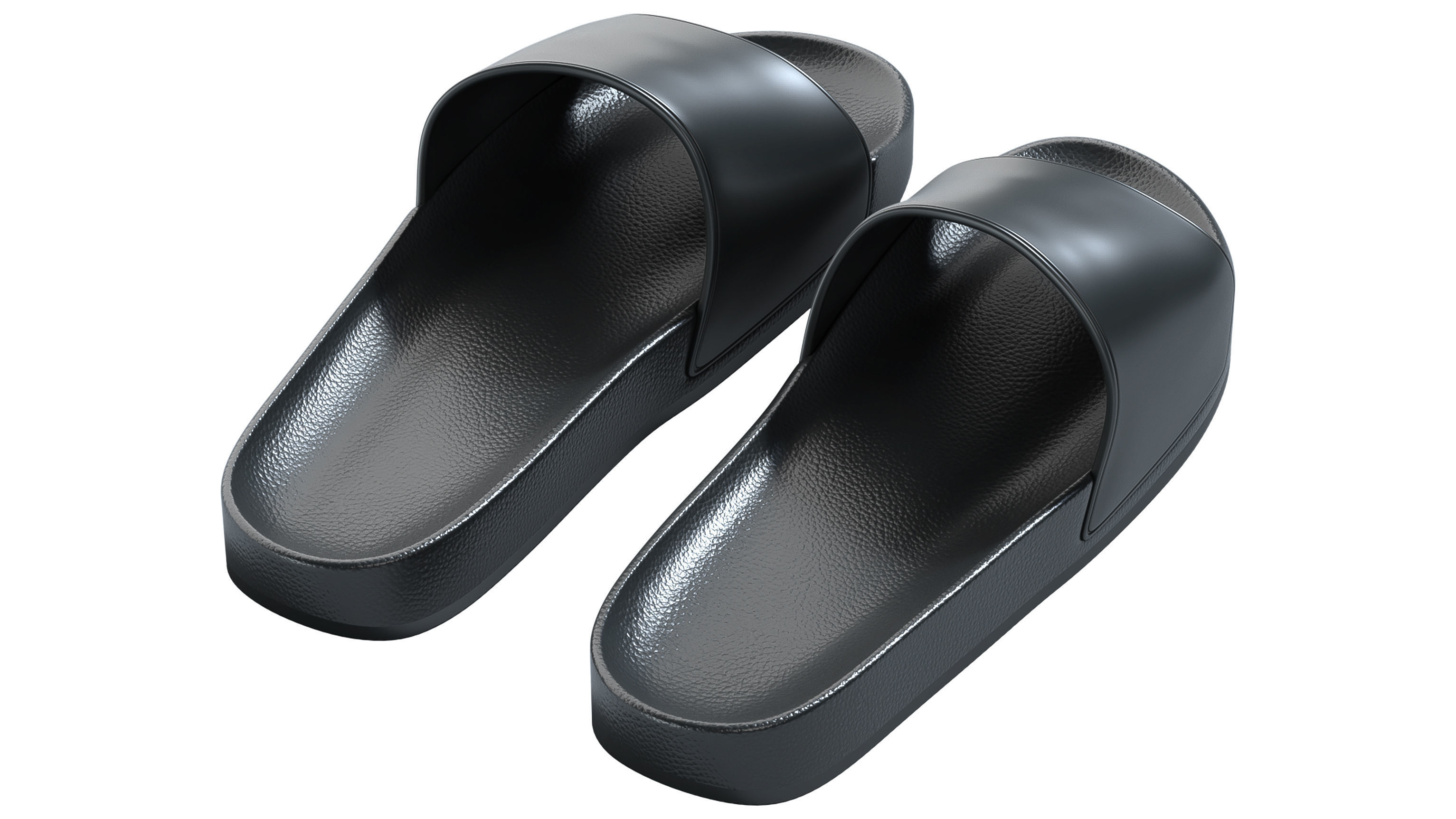 Slippers Low-poly 3D model_2