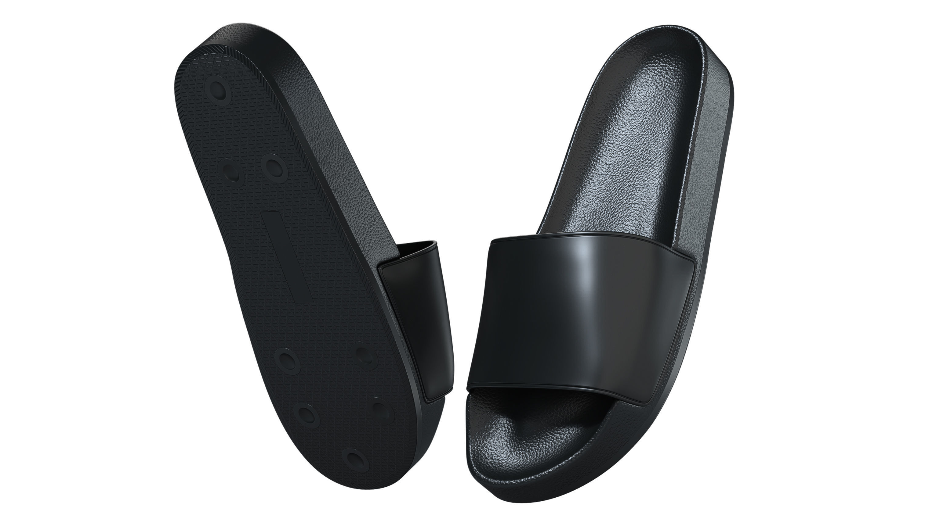 Slippers Low-poly 3D model_5