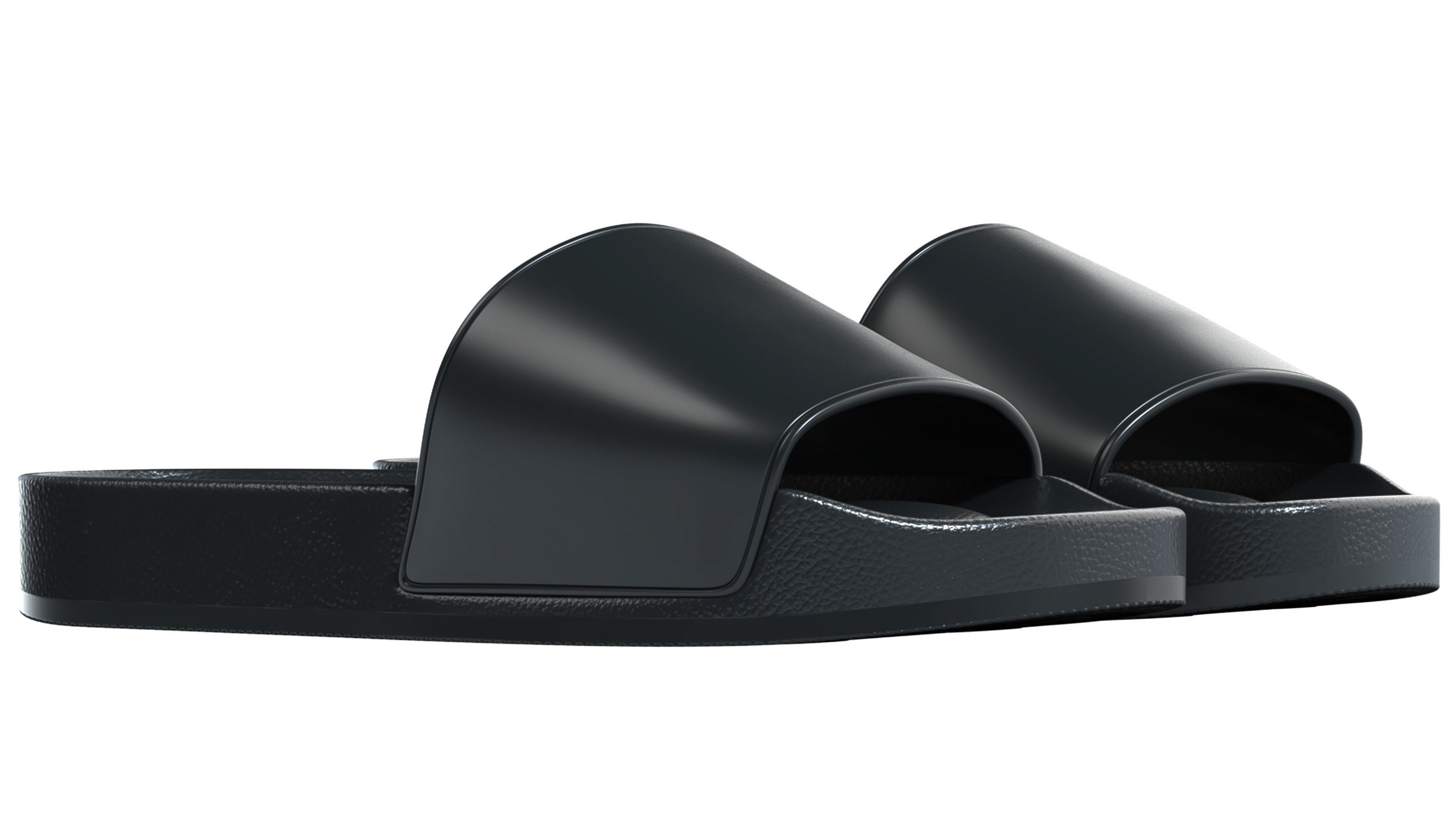 Slippers Low-poly 3D model_1