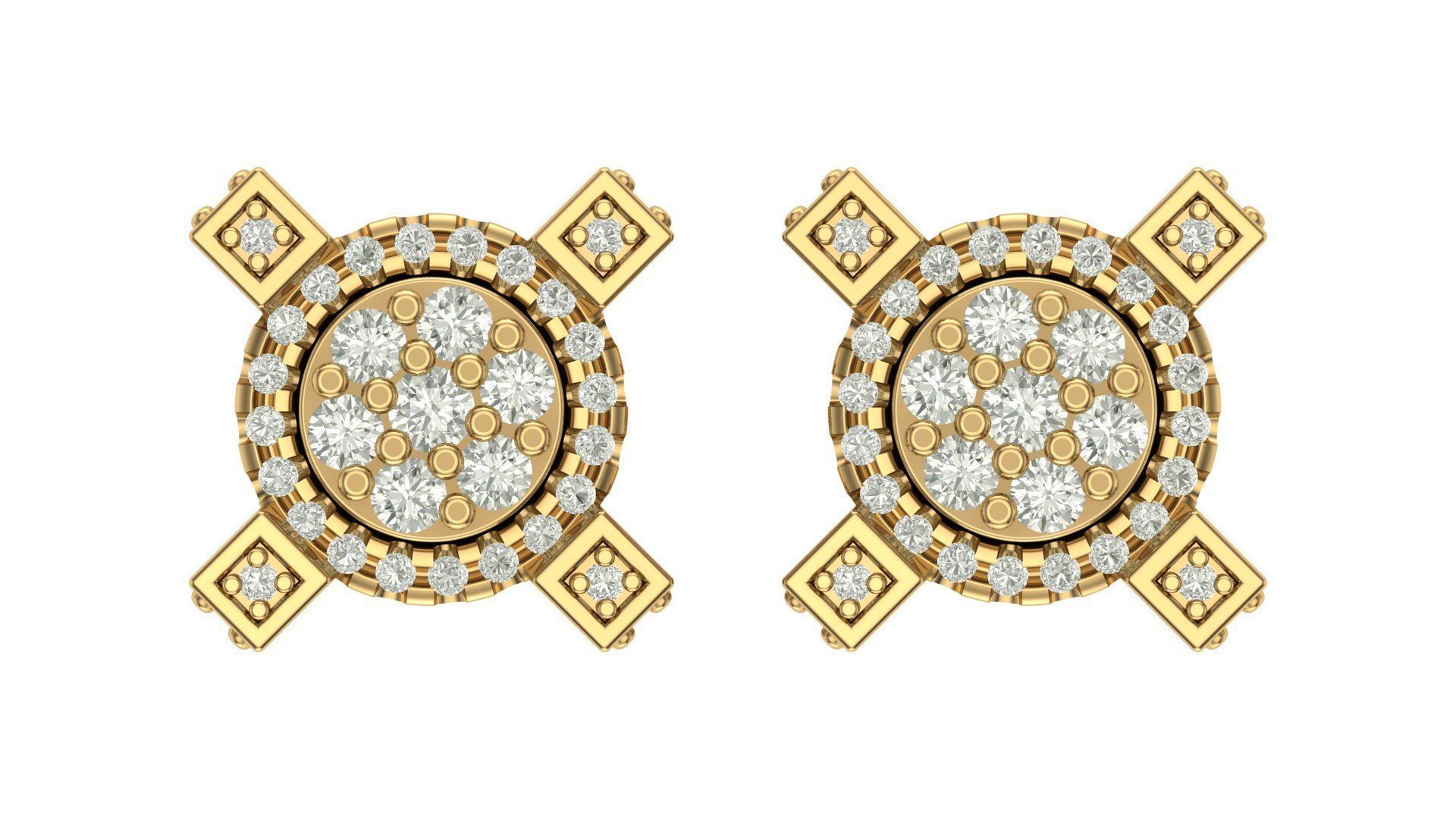 Earring 3D print model_3