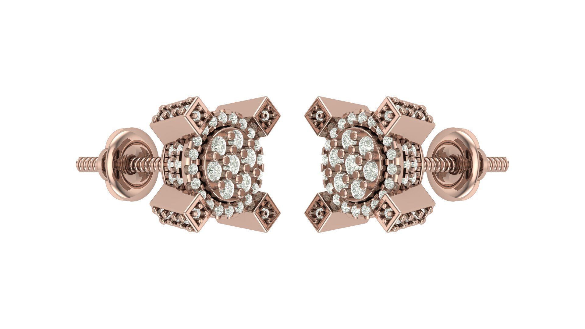 Earring 3D print model_2