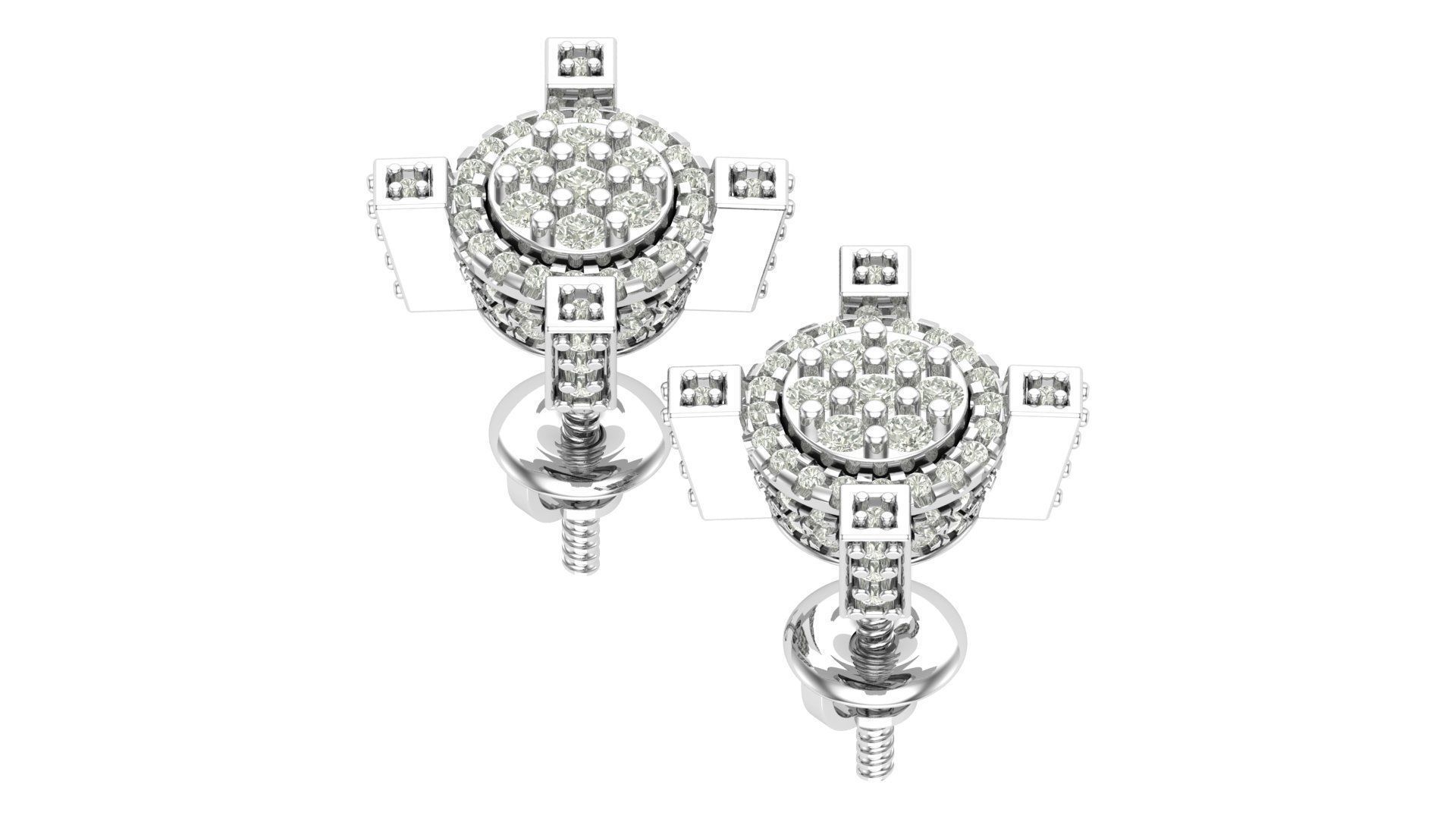 Earring 3D print model_10