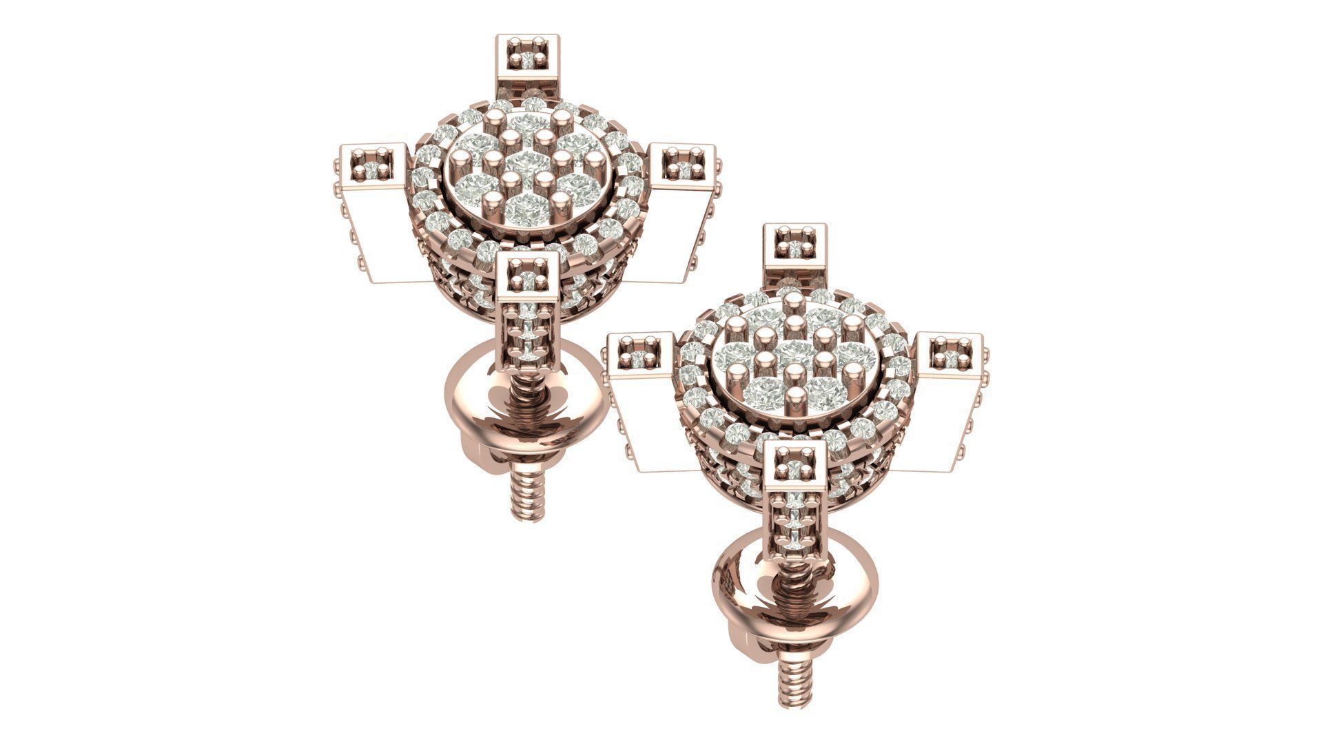 Earring 3D print model_11