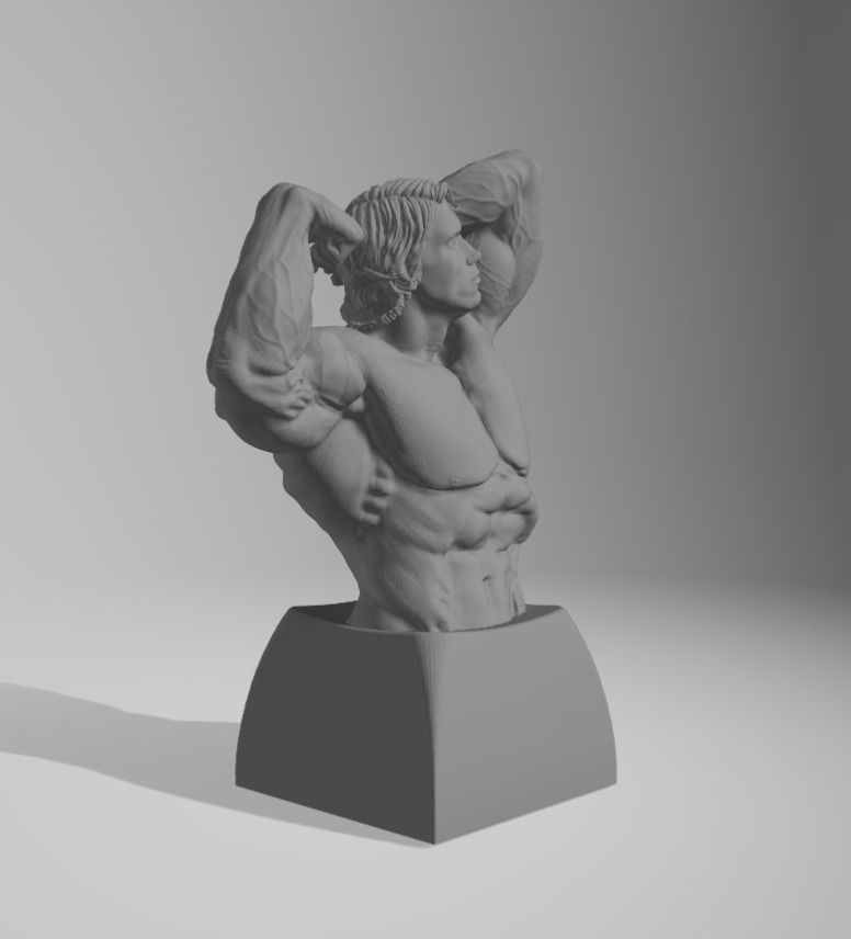 Arnold Schwarzenegger keycaps  3D print model_1