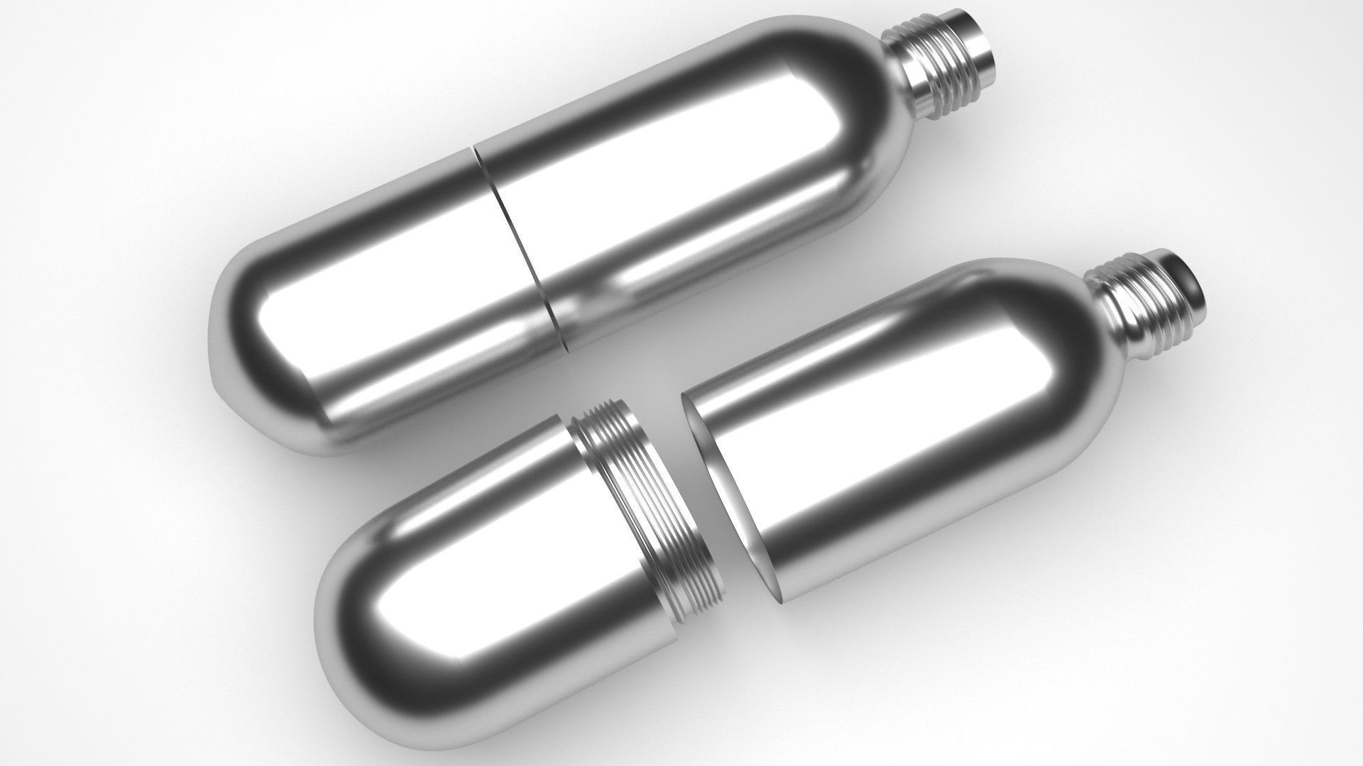 Co2 Cartridge 3D model_1