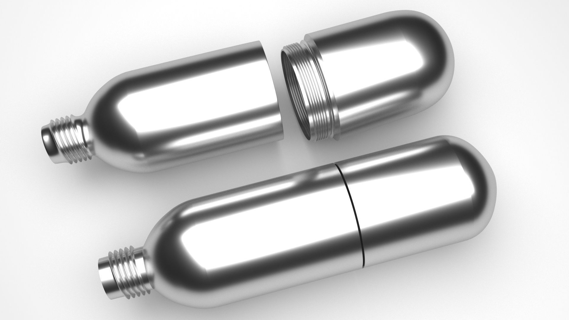 Co2 Cartridge 3D model_3