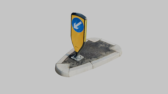 British Keep Left Road Crossing 3D model