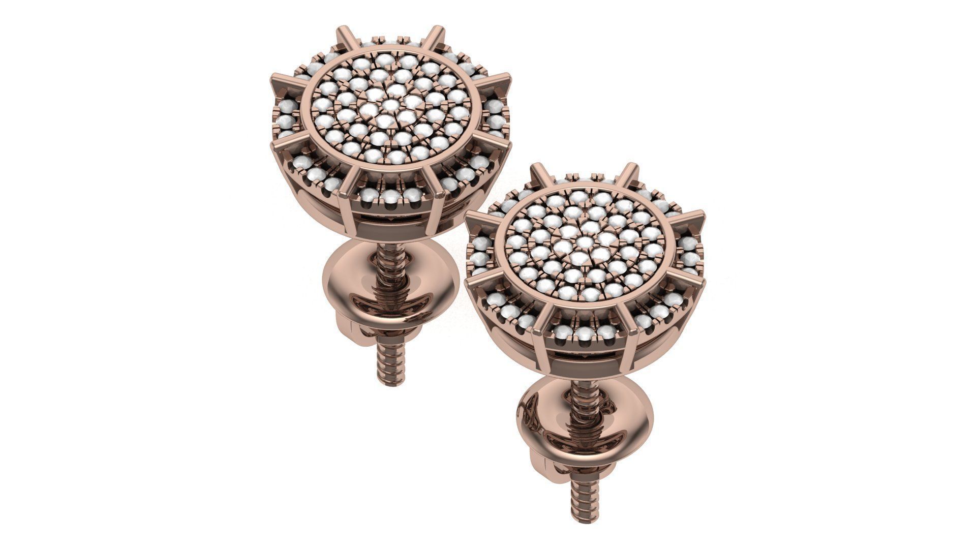 Earring 3D print model_10