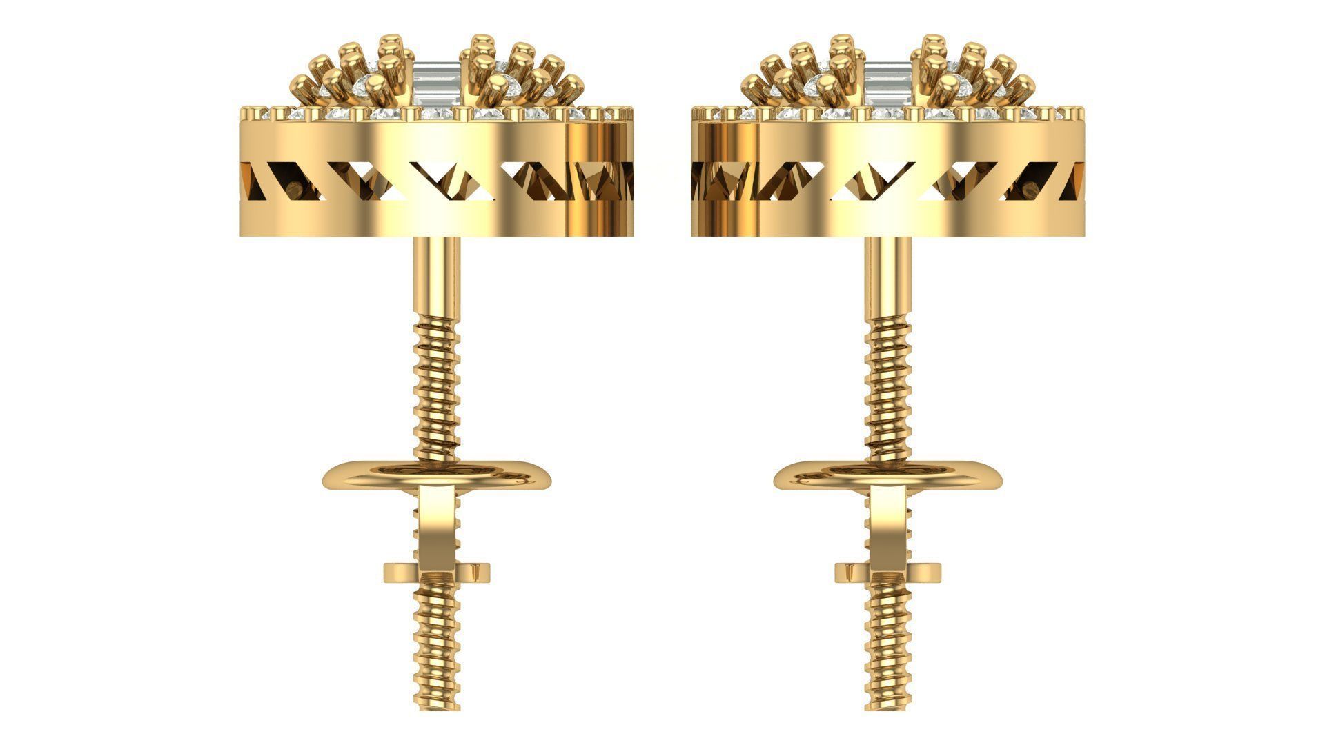 Earring 3D print model_9